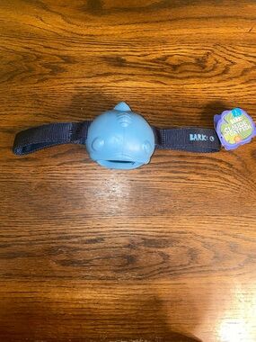 BARK Claude the Catfish Rubber Treat Dispensing Dog Toy Woven Tug Strap NWT